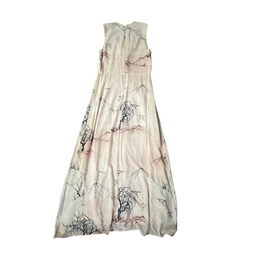 Eva Franco Anthropologie Maxi Dress 12 Used Pink Blue Gradient - Picture 4 of 12